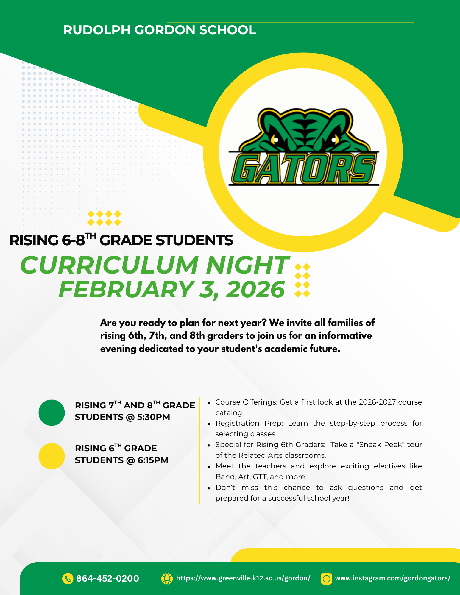 Curriculum Night Flyer